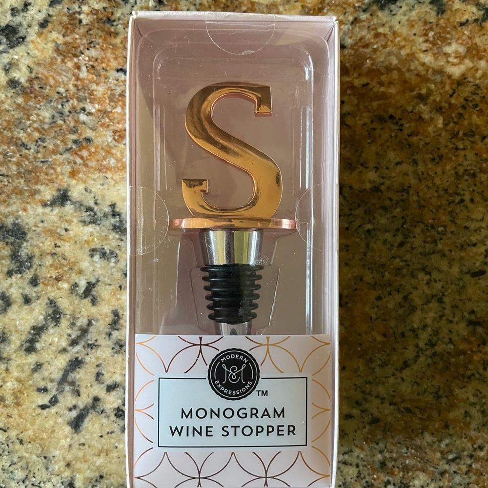 Monogram “S” wine never taken out of package